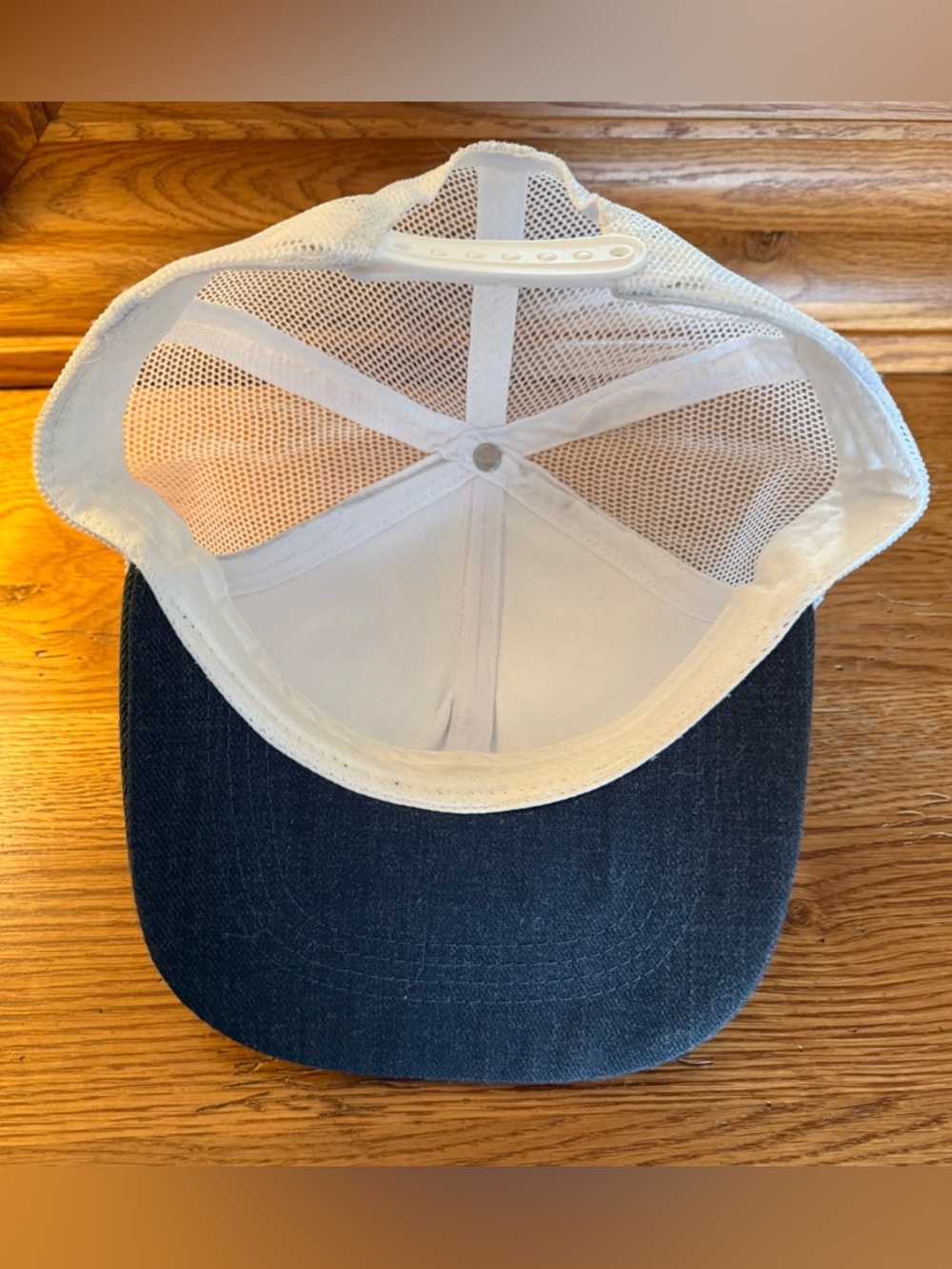 Gray & White Trucker Hat with Tattoo Shop Patch - Picture 8 of 10